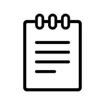 Note icon. Taking note icon thin line for web and mobile, Flat design style. Stock Illustration