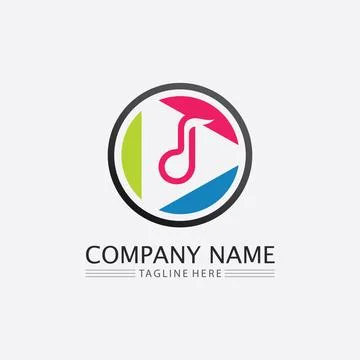 Note Icon Vector illustration design Sound waves, audio, equalizer, abstrac.. Illustrazione stock