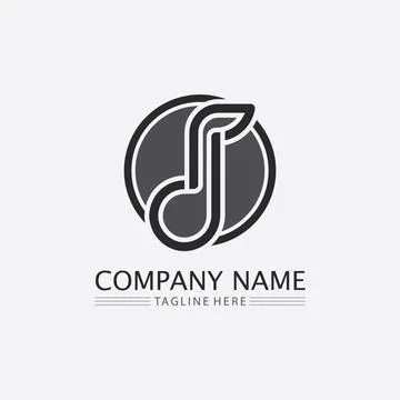 Note Icon Vector illustration design Sound waves, audio, equalizer, abstrac.. Illustrazione stock