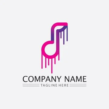 Note Icon Vector illustration design Sound waves, audio, equalizer, abstrac.. Illustrazione stock