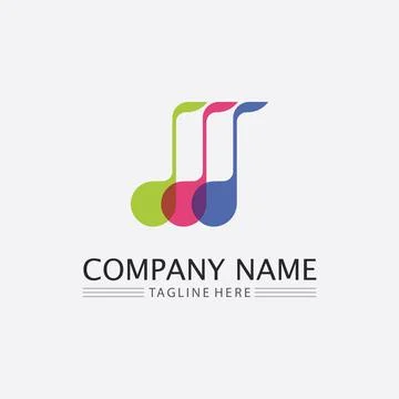 Note Icon Vector illustration design Sound waves, audio, equalizer, abstrac.. Stock Illustration