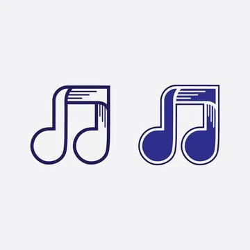 Note Icon Vector illustration design Sound waves, audio, equalizer, abstrac.. Illustrazione stock