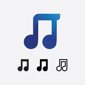 Note Icon Vector illustration design Sound waves, audio, equalizer, abstrac.. Stock Illustration