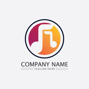 Note Icon Vector illustration design Sound waves, audio, equalizer, abstrac.. Stock Illustration
