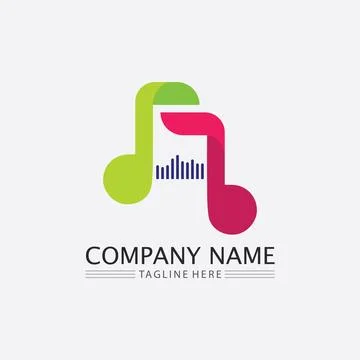 Note Icon Vector illustration design Sound waves, audio, equalizer, abstrac.. Stock Illustration