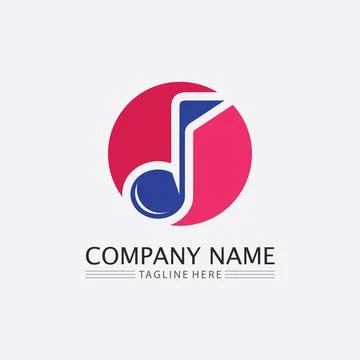 Note Icon Vector illustration design Sound waves, audio, equalizer, abstrac.. Illustrazione stock