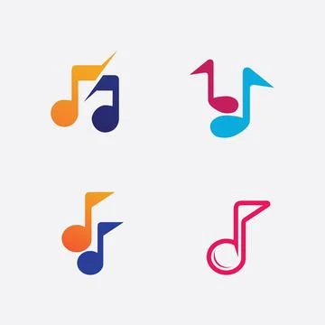 Note Icon Vector illustration design Sound waves, audio, equalizer, abstrac.. Stock Illustration