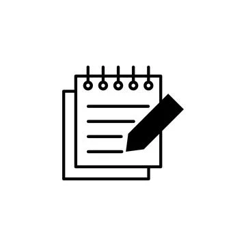 Note icon vector. notepad icon vector Illustrazione stock