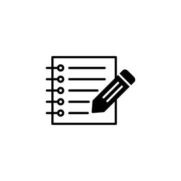 Note icon vector. notepad icon vector Illustrazione stock