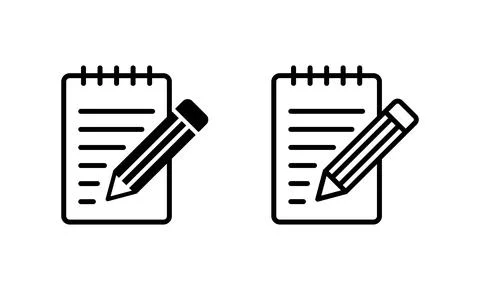 Note icon vector. notepad sign and symbol Stock Illustration