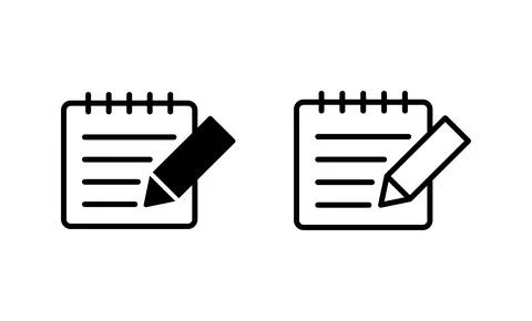 Note icon vector. notepad sign and symbol Illustrazione stock