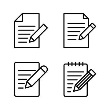 Note icon vector. notepad sign and symbol Stock Illustration