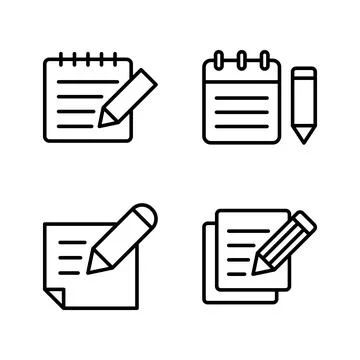 Note icon vector. notepad sign and symbol 스톡 일러스트
