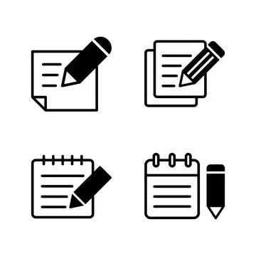 Note icon vector. notepad sign and symbol Stock Illustration