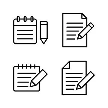Note icon vector. notepad sign and symbol Illustrazione stock