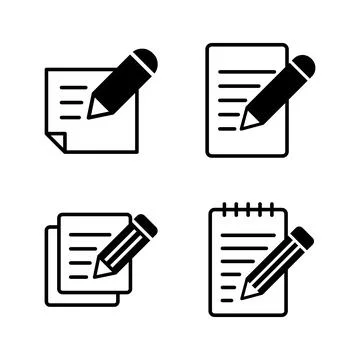 Note icon vector. notepad sign and symbol Stock Illustration