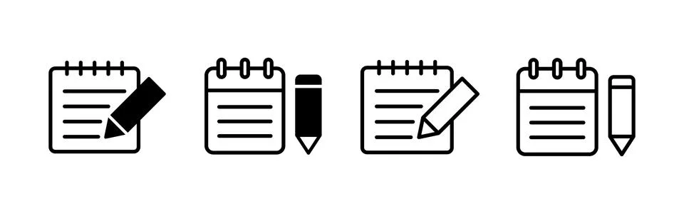 Note icon vector. notepad sign and symbol Illustrazione stock