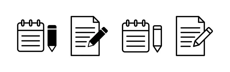 Note icon vector. notepad sign and symbol Illustrazione stock