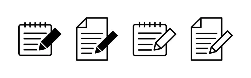 Note icon vector. notepad sign and symbol Illustrazione stock