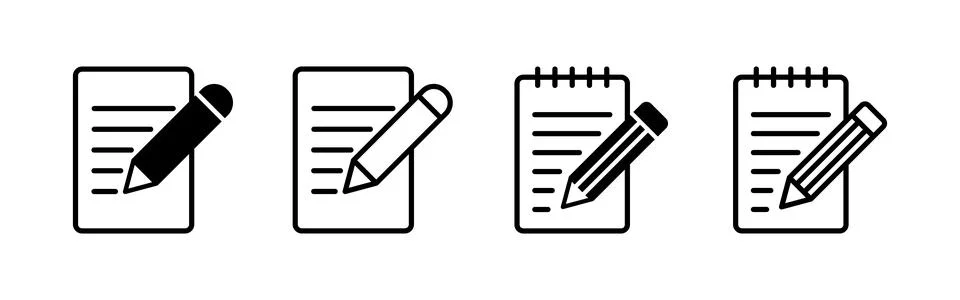 Note icon vector. notepad sign and symbol Illustrazione stock