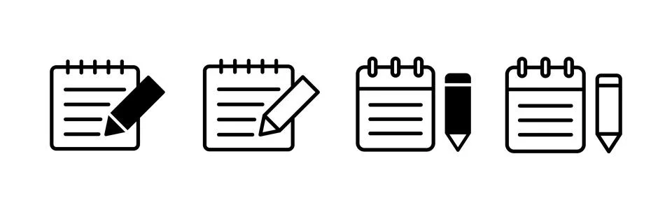 Note icon vector. notepad sign and symbol Illustrazione stock