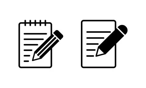 Note icon vector. notepad sign and symbol イラスト素材