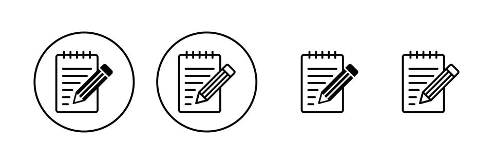 Note icon vector. notepad sign and symbol 스톡 일러스트