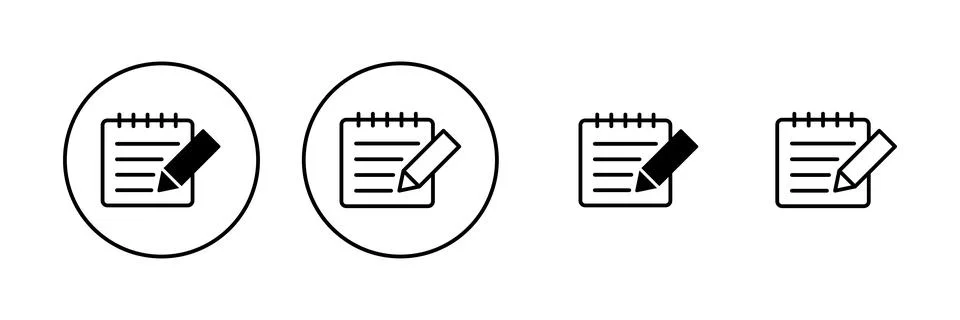 Note icon vector. notepad sign and symbol Illustrazione stock