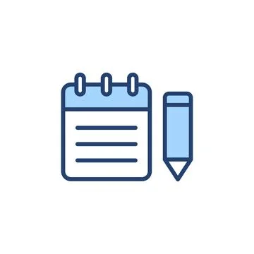 Note icon vector. notepad sign and symbol Illustrazione stock
