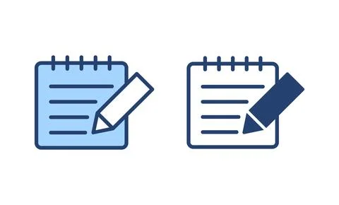 Note icon vector. notepad sign and symbol Illustrazione stock