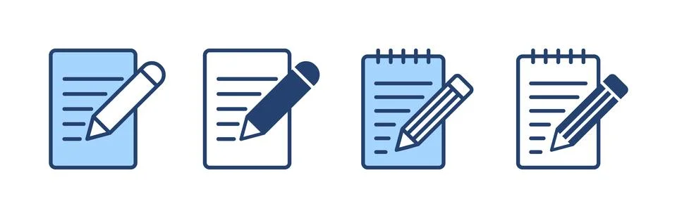 Note icon vector. notepad sign and symbol Illustrazione stock