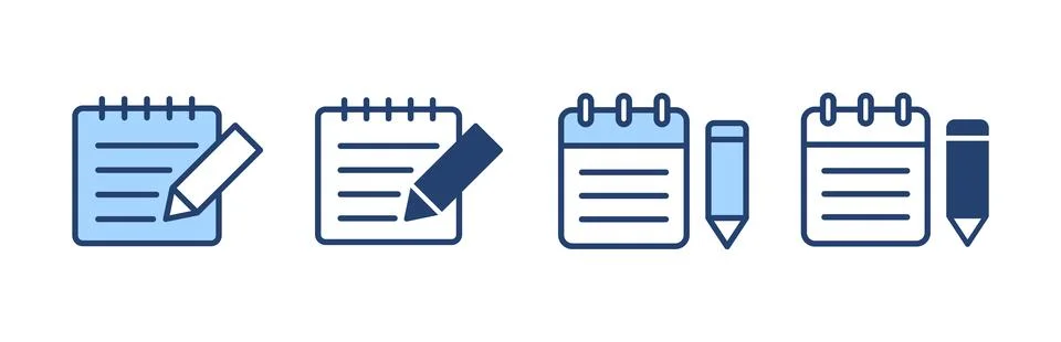 Note icon vector. notepad sign and symbol Stock Illustration