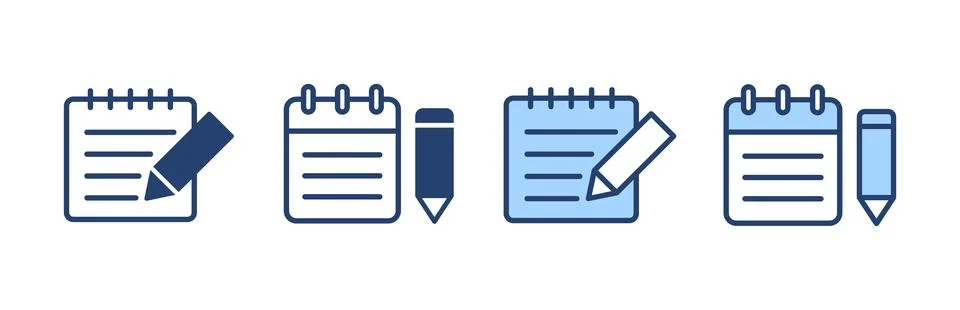 Note icon vector. notepad sign and symbol Illustrazione stock