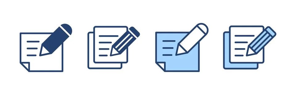 Note icon vector. notepad sign and symbol Stock Illustration