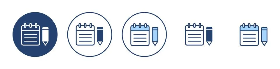 Note icon vector. notepad sign and symbol Illustrazione stock