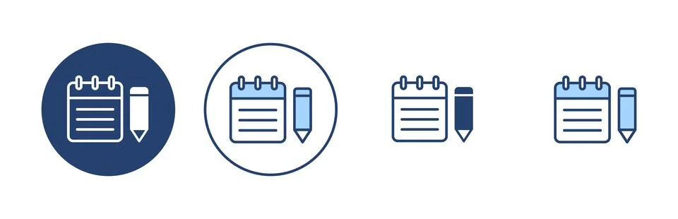 Note icon vector. notepad sign and symbol Illustrazione stock