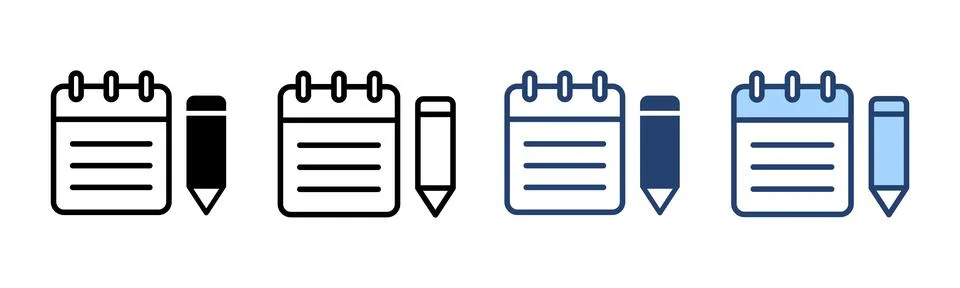 Note icon vector. notepad sign and symbol 스톡 일러스트