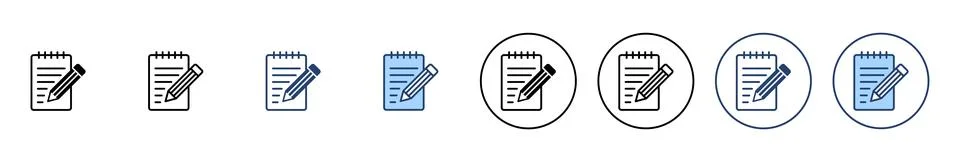 Note icon vector. notepad sign and symbol Illustrazione stock