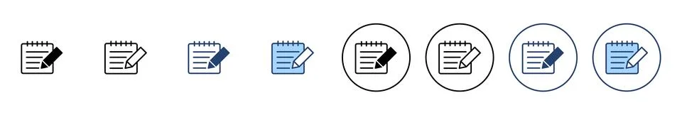 Note icon vector. notepad sign and symbol Stock Illustration