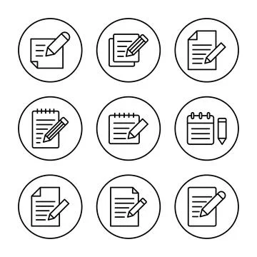 Note icon vector. notepad sign and symbol Illustrazione stock