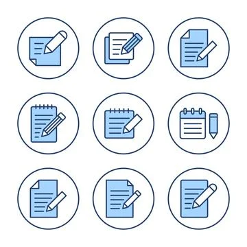 Note icon vector. notepad sign and symbol Stock Illustration