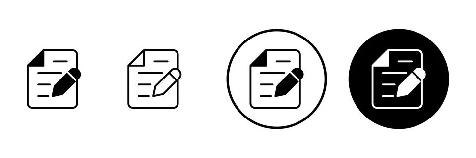 Note icon vector. notepad sign and symbol Stock Illustration