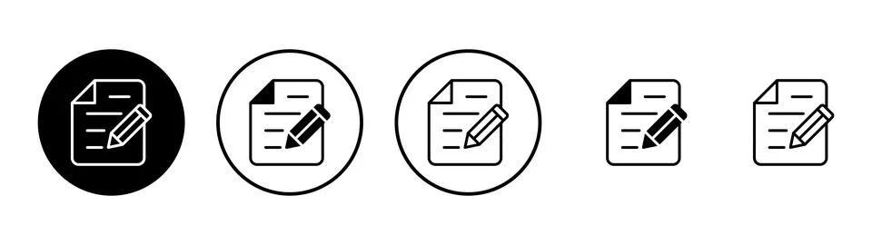 Note icon vector. notepad sign and symbol Stock Illustration