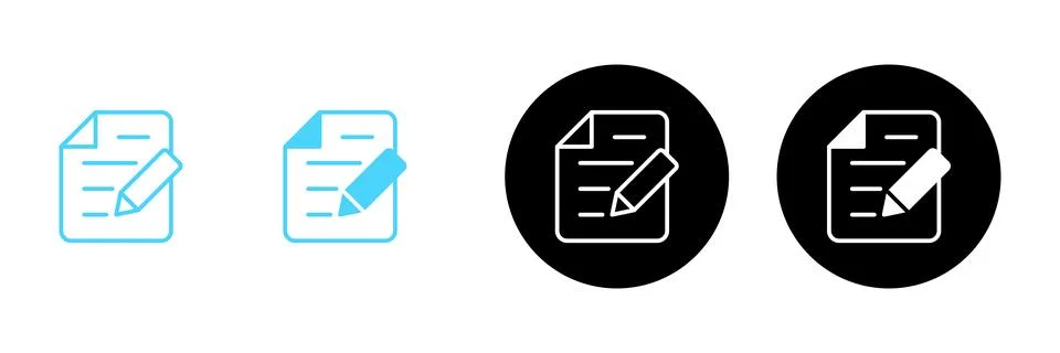 Note icon vector. notepad sign and symbol 库存插图