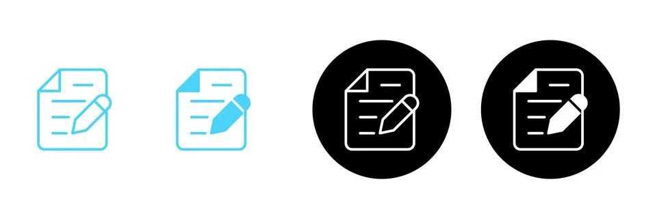 Note icon vector. notepad sign and symbol 库存插图