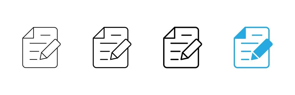 Note icon vector. notepad sign and symbol 库存插图