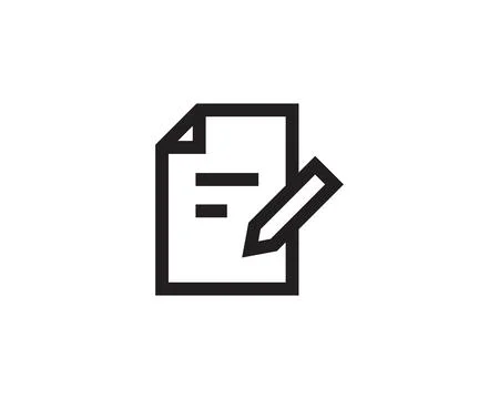 Note icon vector sign. Paper message or document page. Stock Illustration