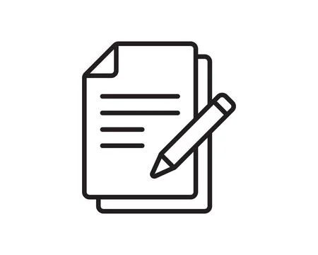 Note icon vector sign. Paper message or document page. イラスト素材