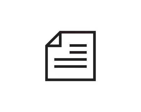 Note icon vector sign. Paper message or document page. Illustrazione stock