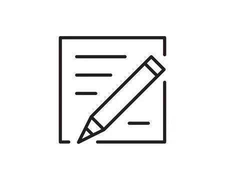 Note icon vector sign. Paper message or document page. Stock Illustration